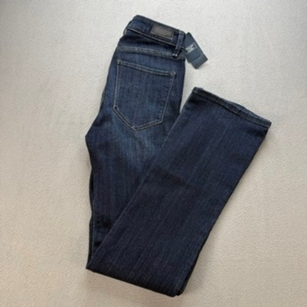 Abercrombie & Fitch Mid Rise Bootcut Jeans Slim Fit 26 2R Blue Stretch Denim NWT